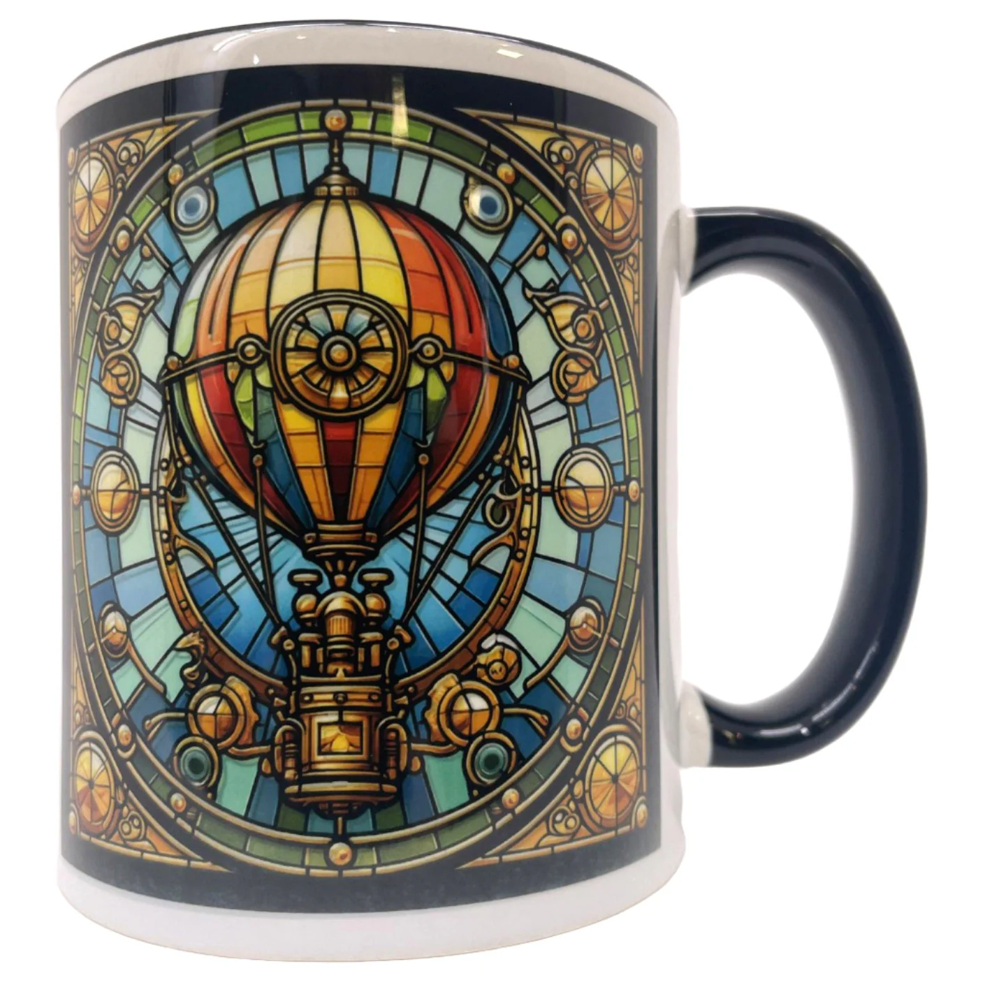 Steampunk Hot Air Balloon Mug Art026 - Image 2