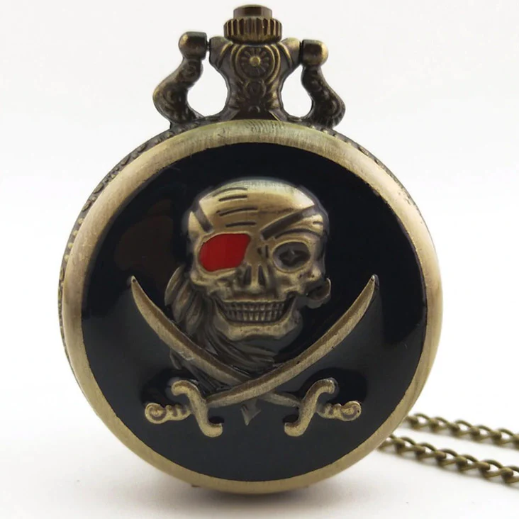 Steampunk Pirate Pocket Watch Black - Image 4