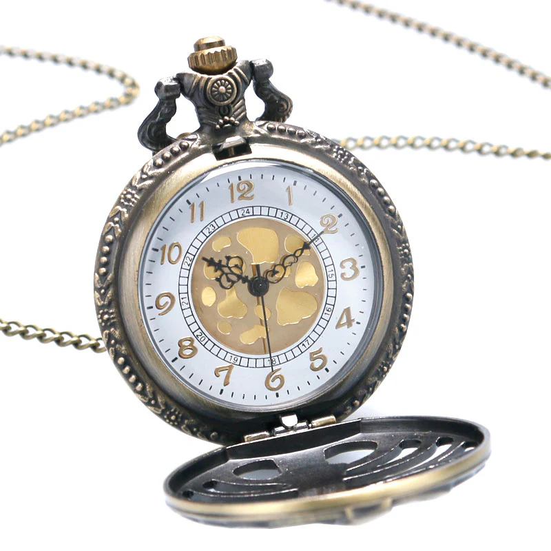 Steampunk Pocket Watch with Ribcage on Necklace Chain - Image 3