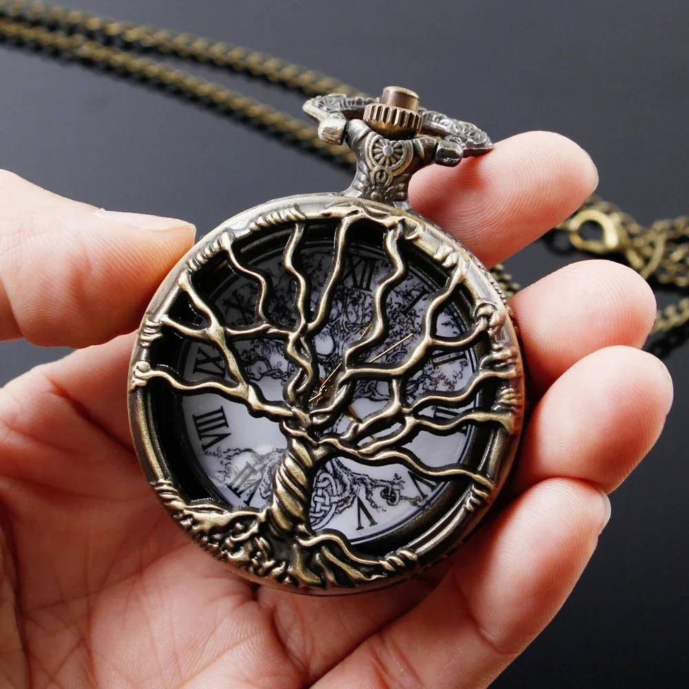 Steampunk Pocket Watch with Tree of Life Design - Image 7