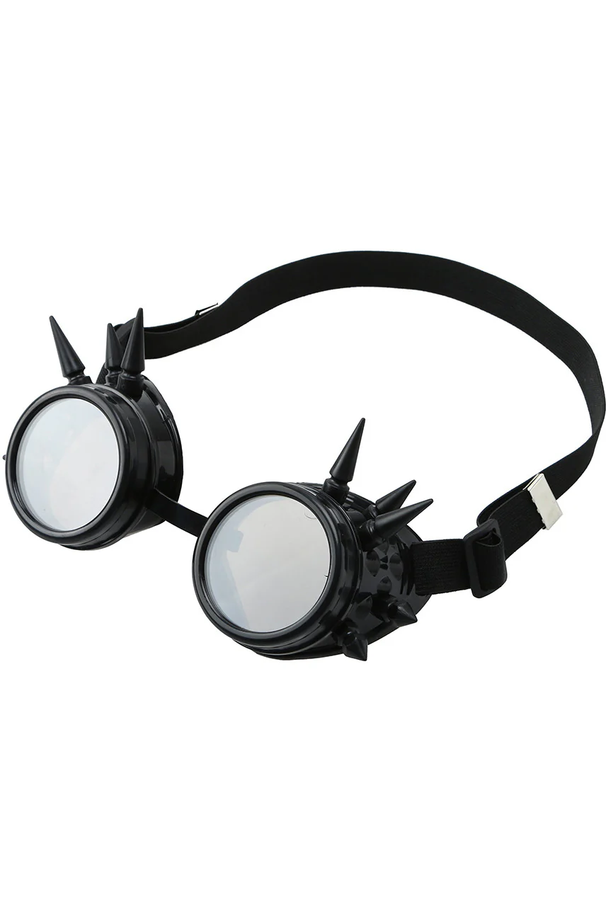 Steampunk Spike Goggles Black