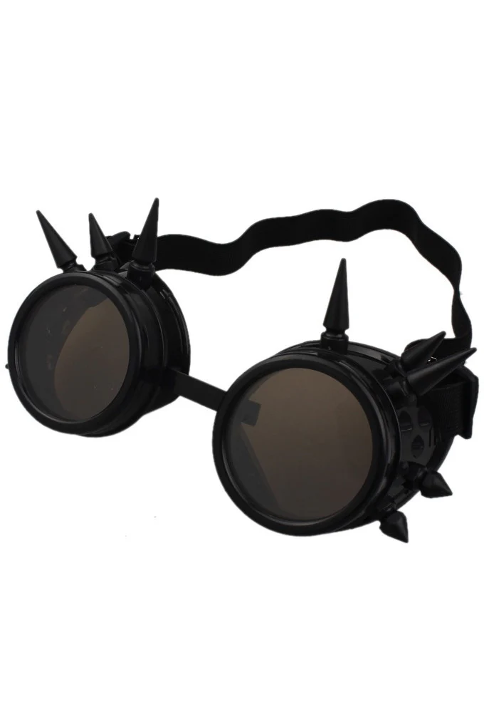 Steampunk Spike Goggles Black - Image 2