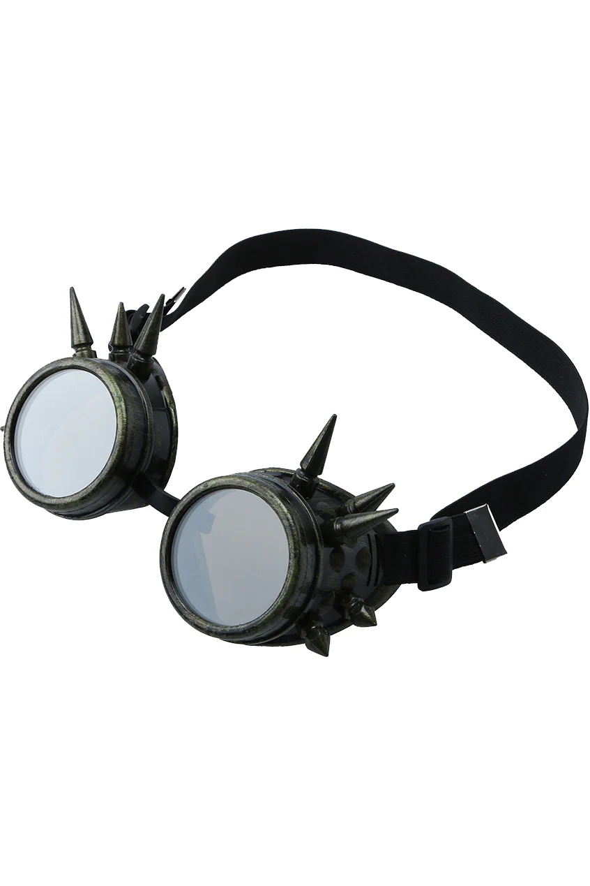 Steampunk Spike Goggles Brass