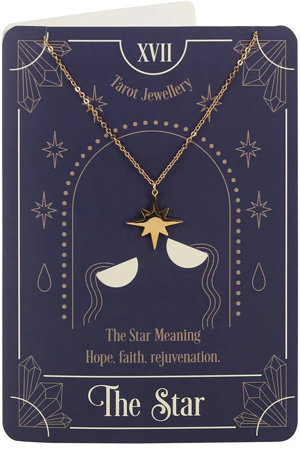 The Star Tarot Necklace on Greeting Card