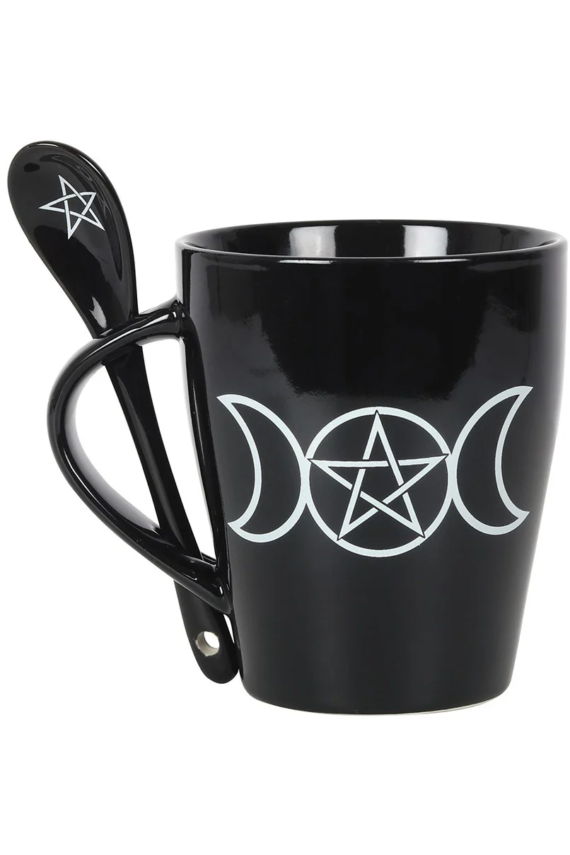 Triple Moon Mug and Spoon Set