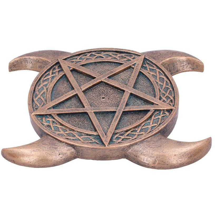 Triple Moon Pentacle Incense Burner - Image 2