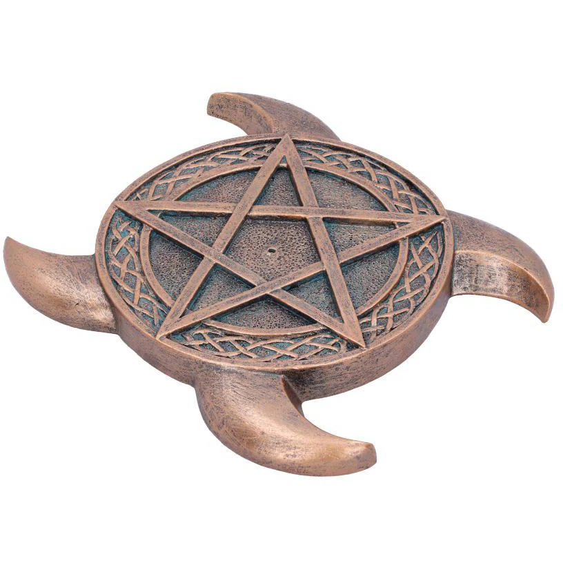 Triple Moon Pentacle Incense Burner - Image 3