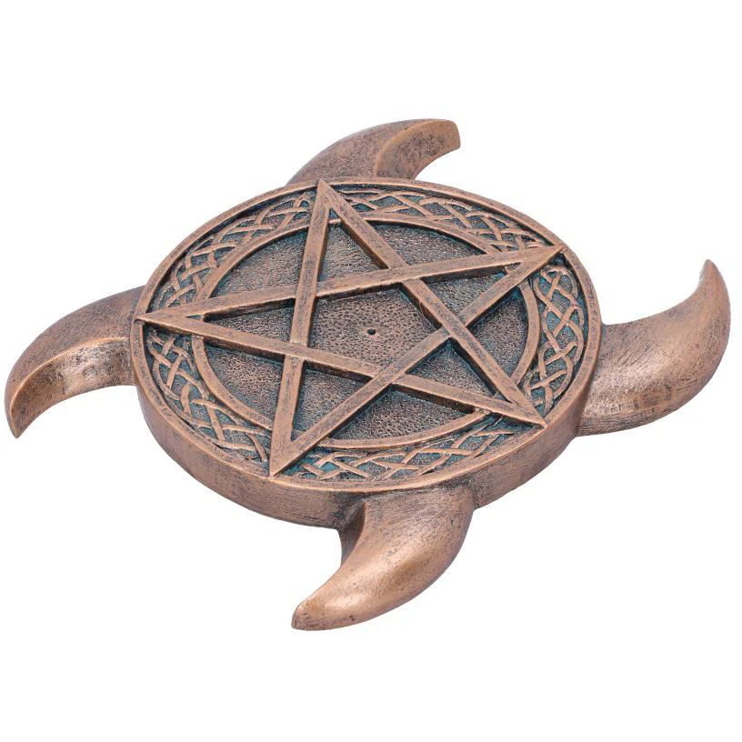 Triple Moon Pentacle Incense Burner - Image 4