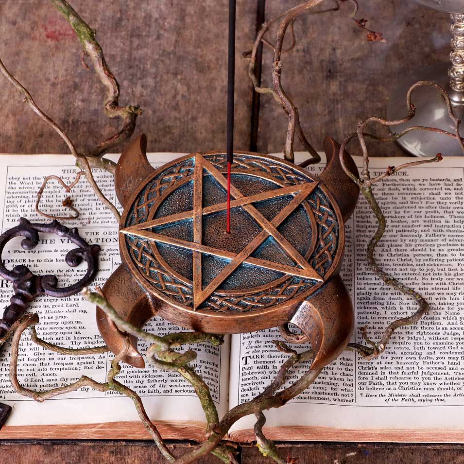 Triple Moon Pentacle Incense Burner - Image 7