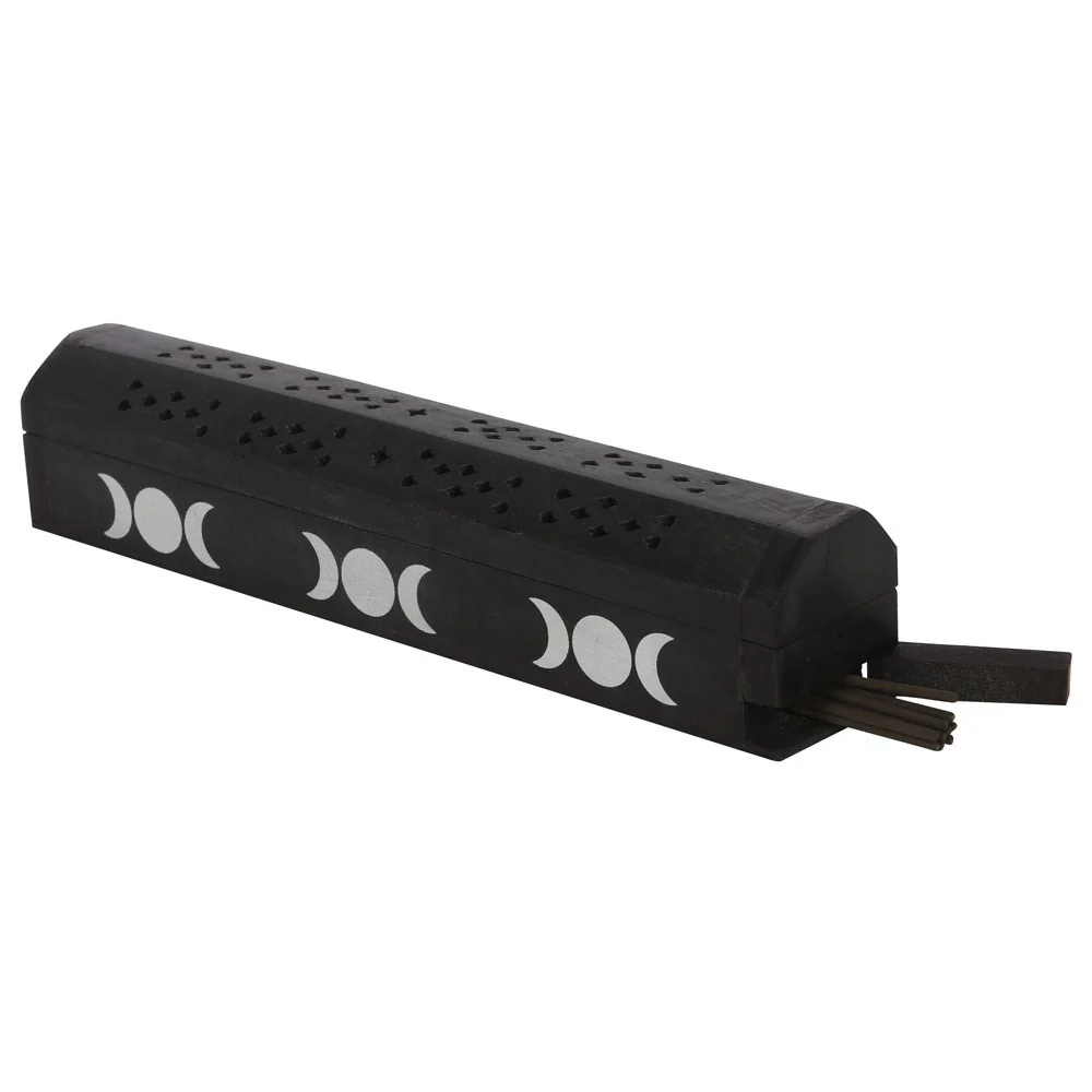 Triple Moon Wooden Sage Incense Box Set - Image 7
