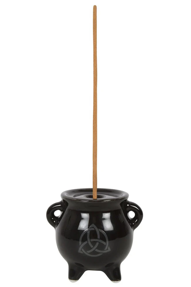 Triquetra Cauldron Ceramic Incense Holder - Image 3
