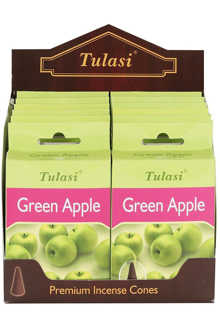 Tulasi Green Apple Incense Cones