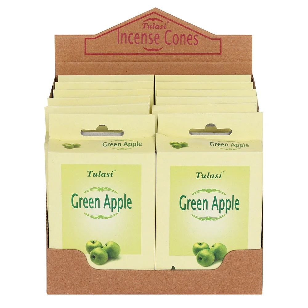 Tulasi Green Apple Incense Cones - Image 3