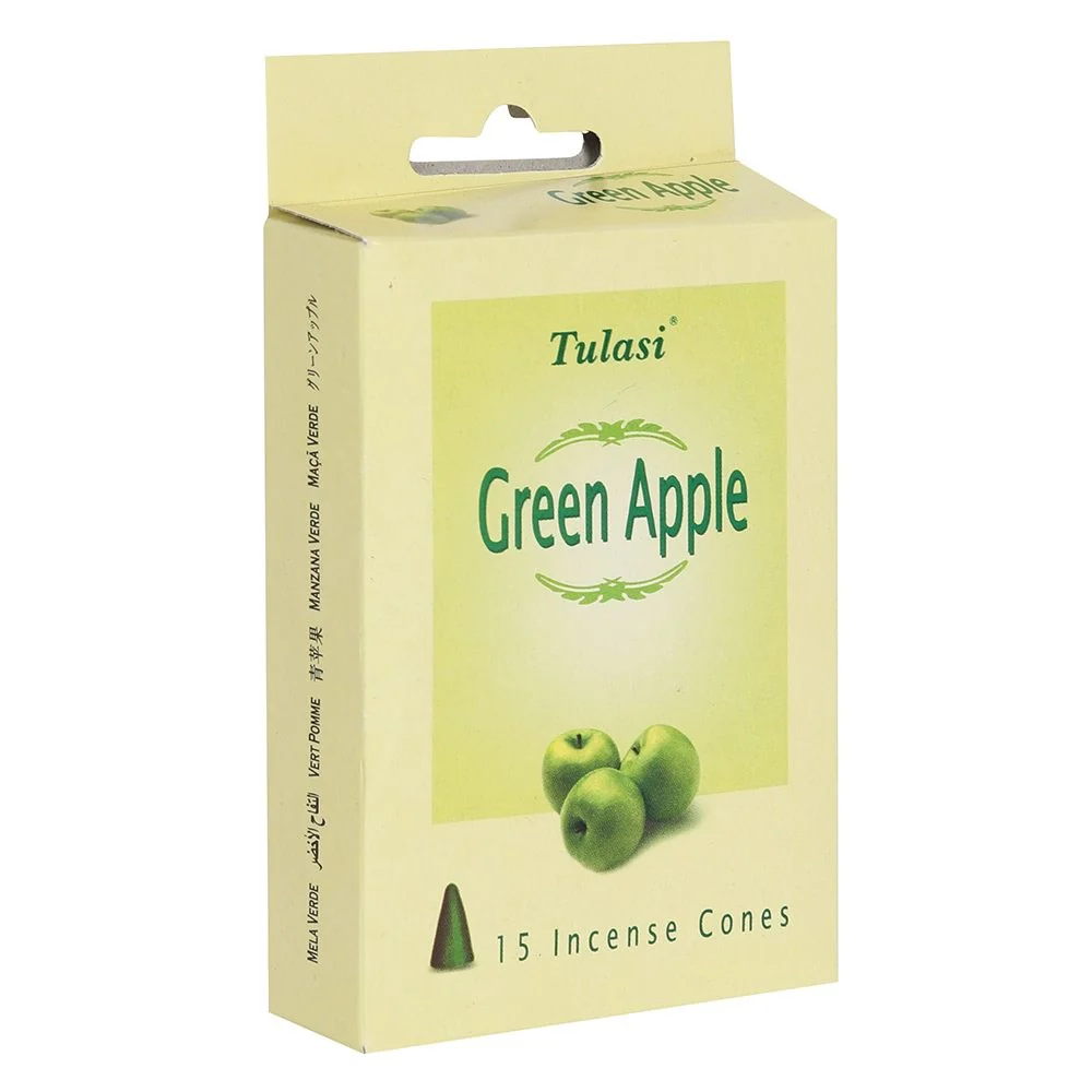 Tulasi Green Apple Incense Cones - Image 4