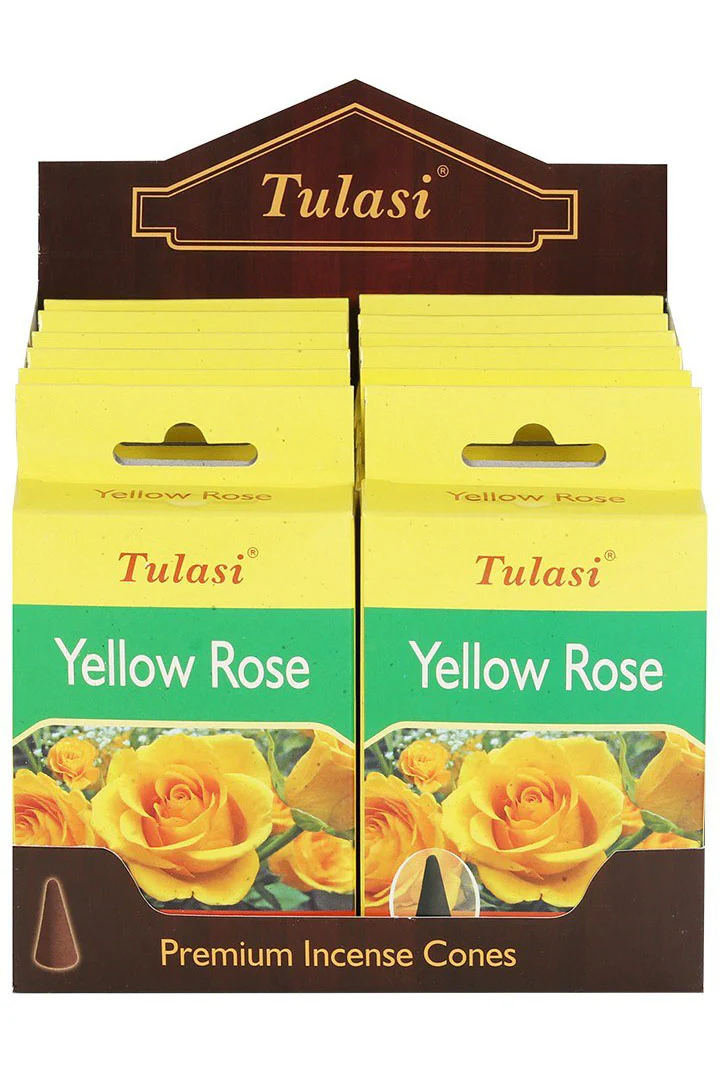 Tulasi Yellow Rose Incense Cones
