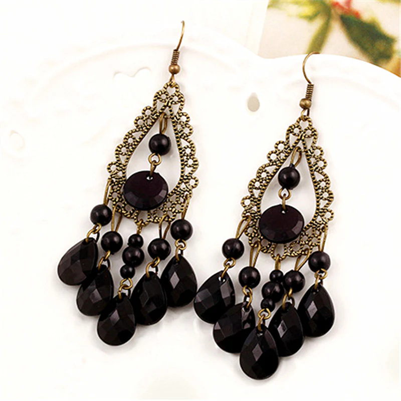 Victorian Gothic Chandelier Earrings - Image 4