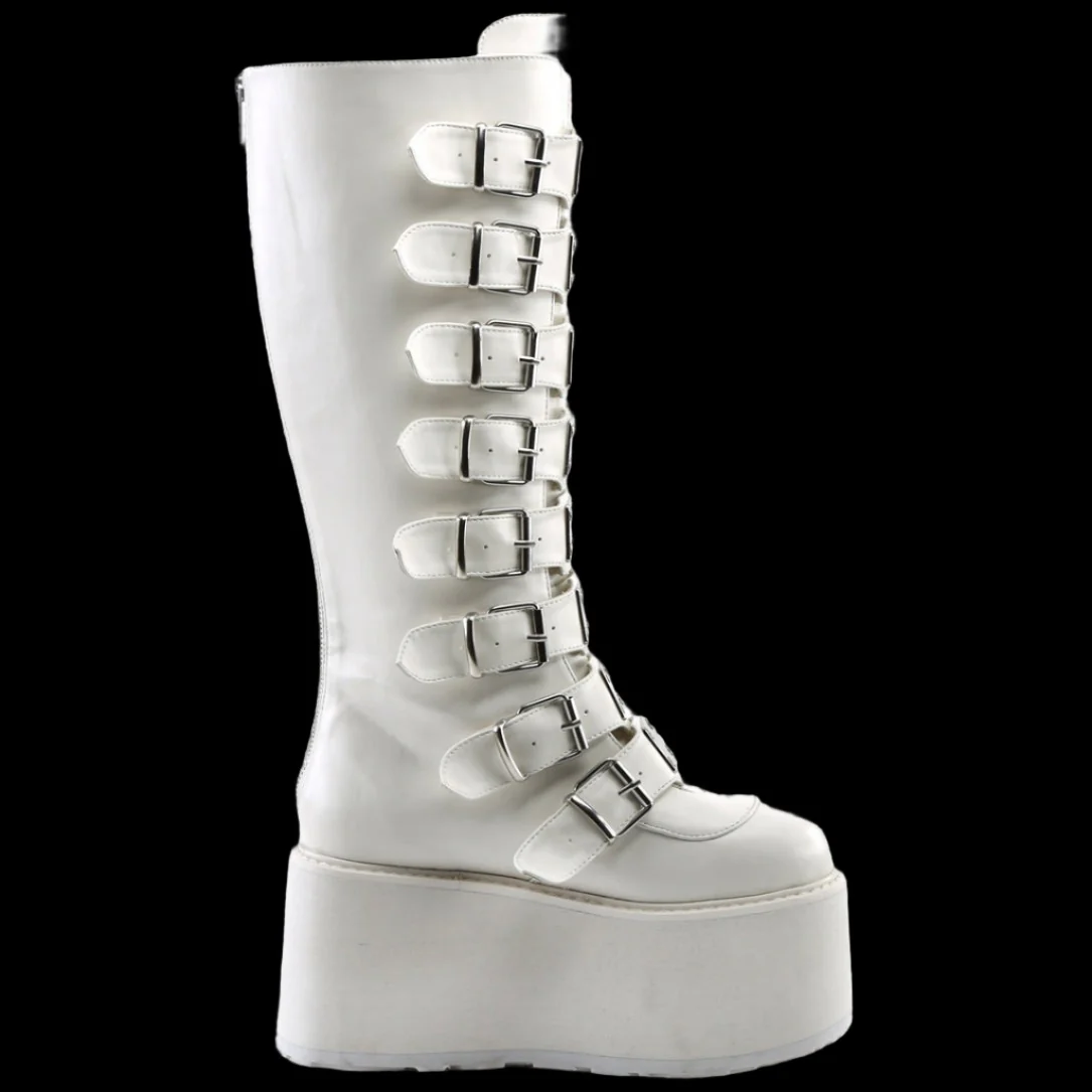 DemoniaCult DAMNED-318 Boots White (UK6) - Image 6