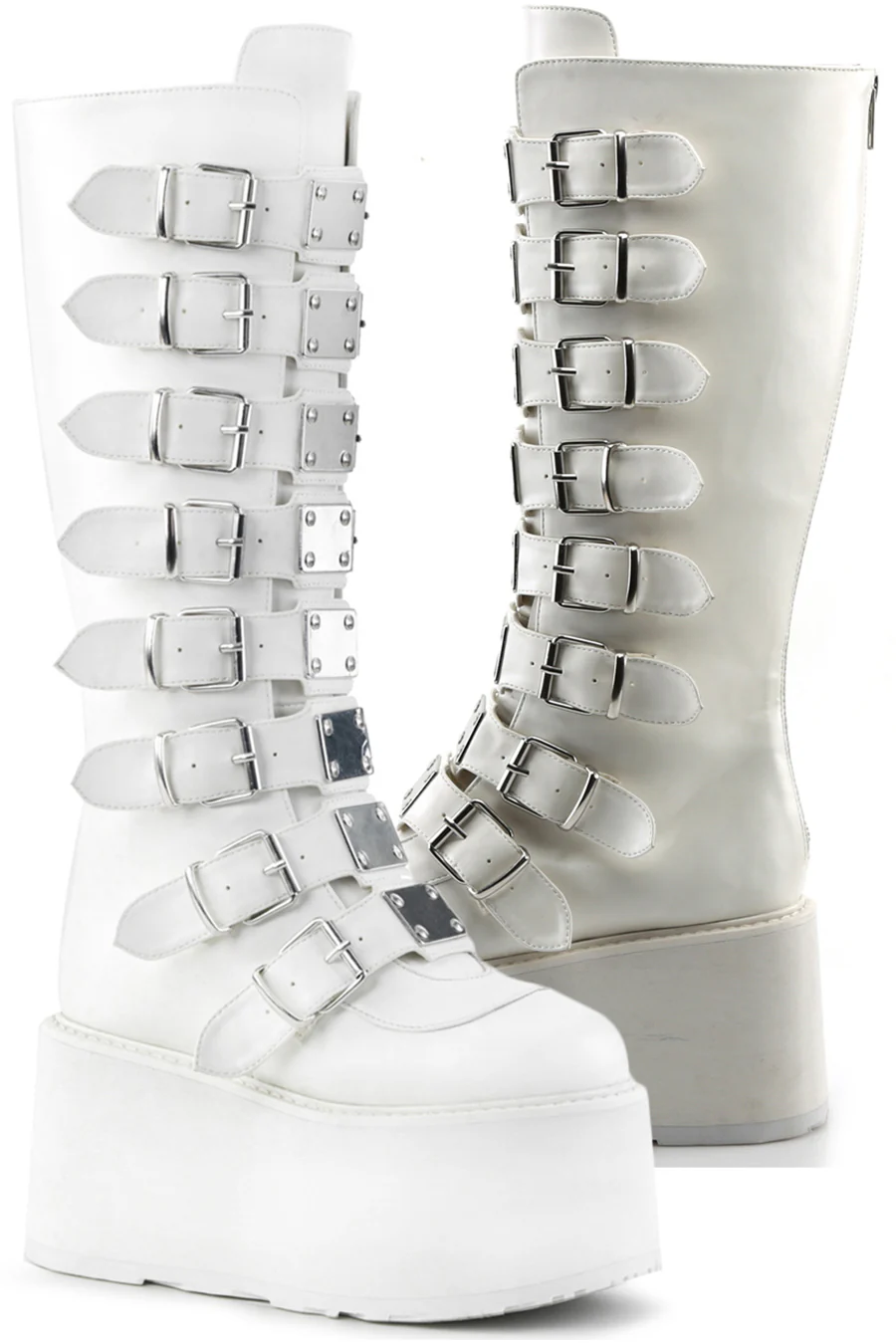 DemoniaCult DAMNED-318 Boots White (UK6) - Image 8