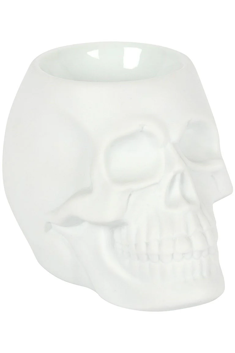 White Skull Oil Burner
