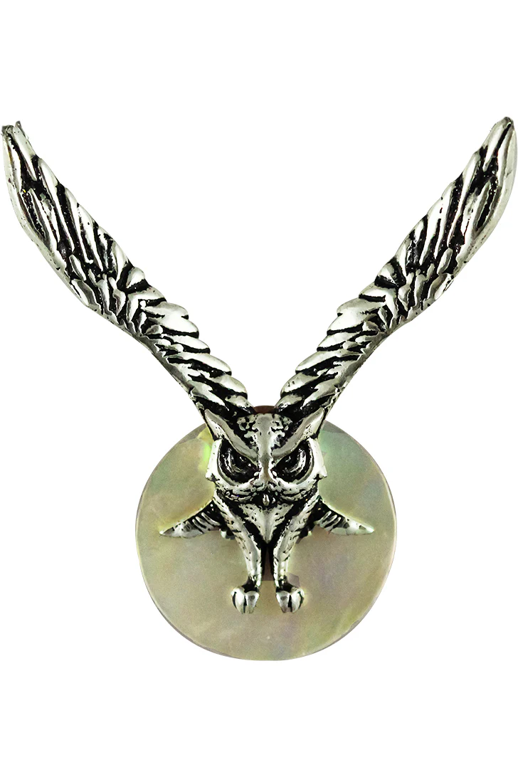 Witches Familiars Lammas Moon Owl Pendant