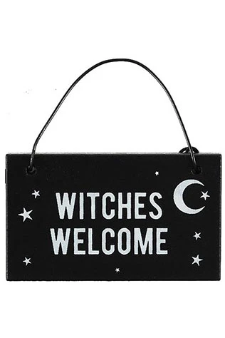 Witches Welcome Witchy Hanging Mini Sign