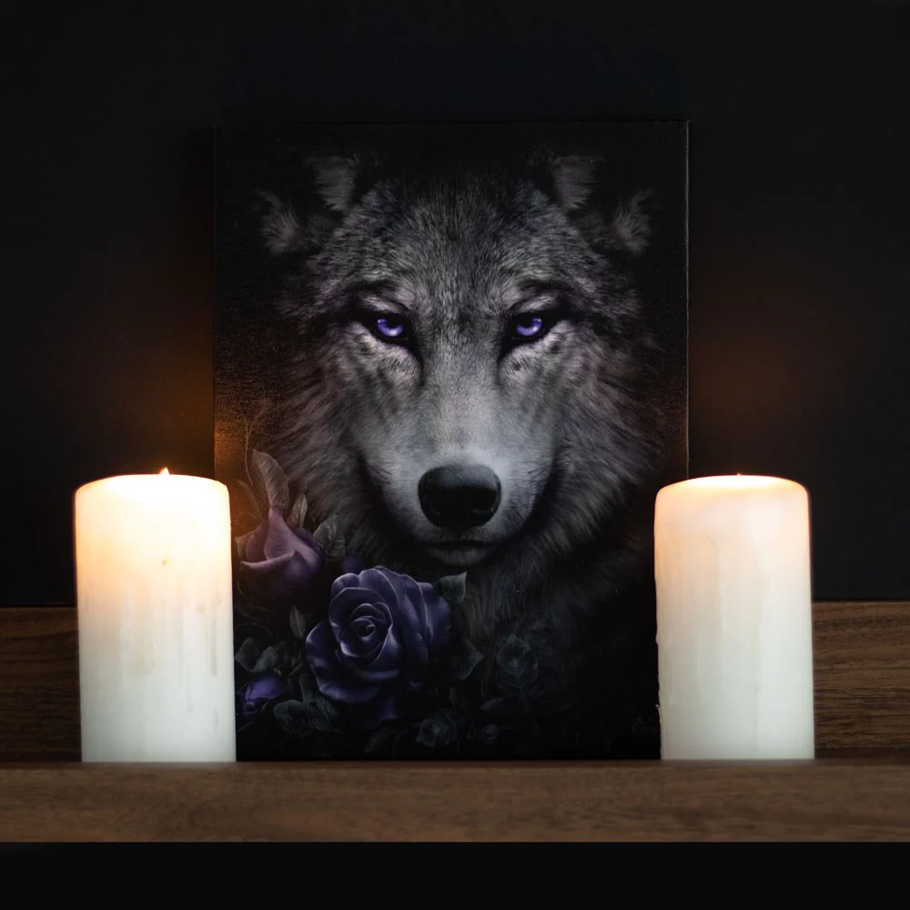 Wolf Roses Canvas Plaque - Image 4