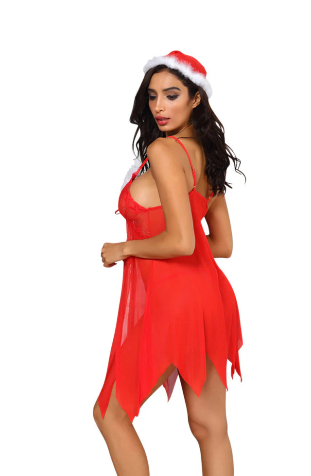 YesX Babydoll Christmas Lingerie Set - Image 5