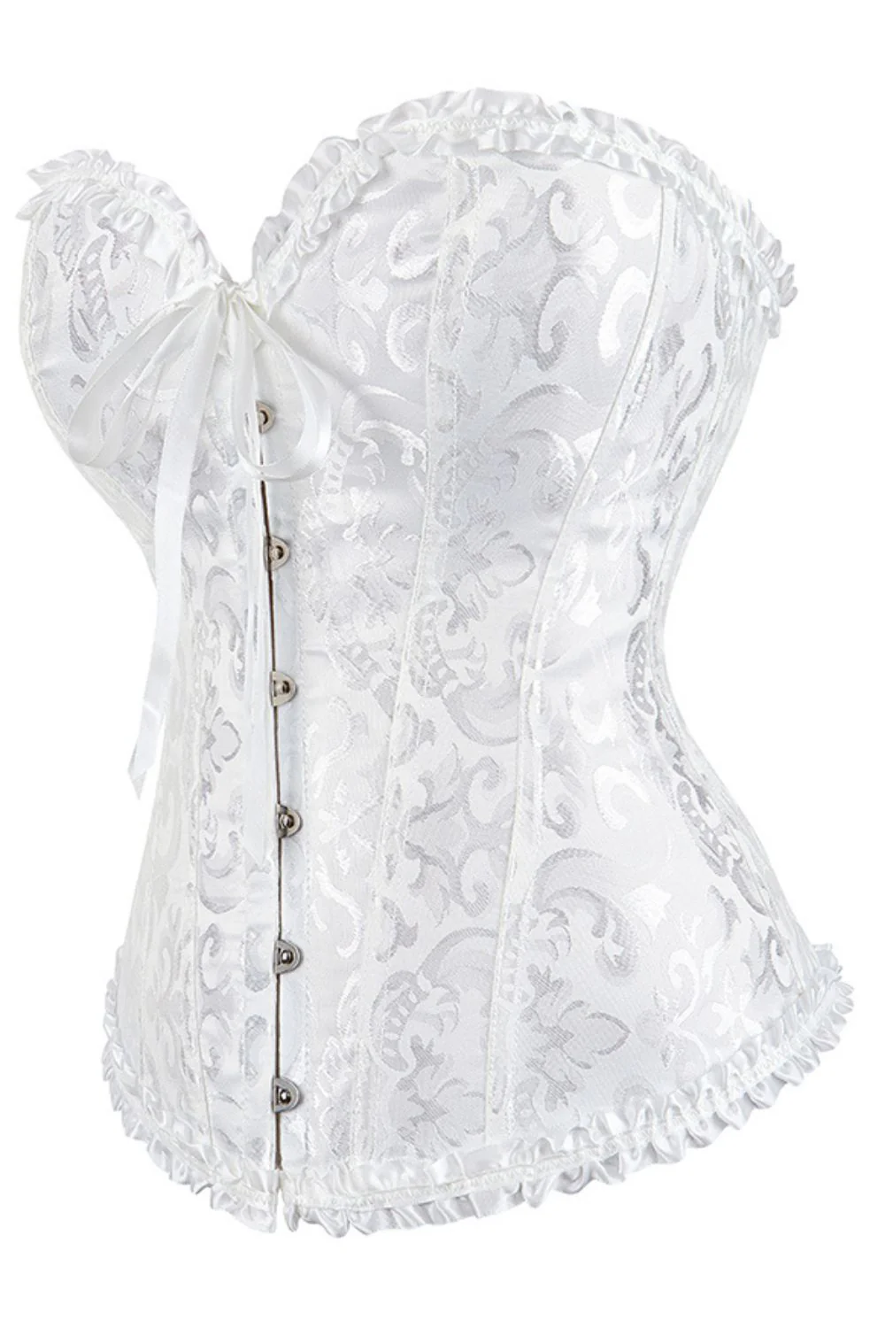 YesX Elegant White Brocade Corset - Image 3
