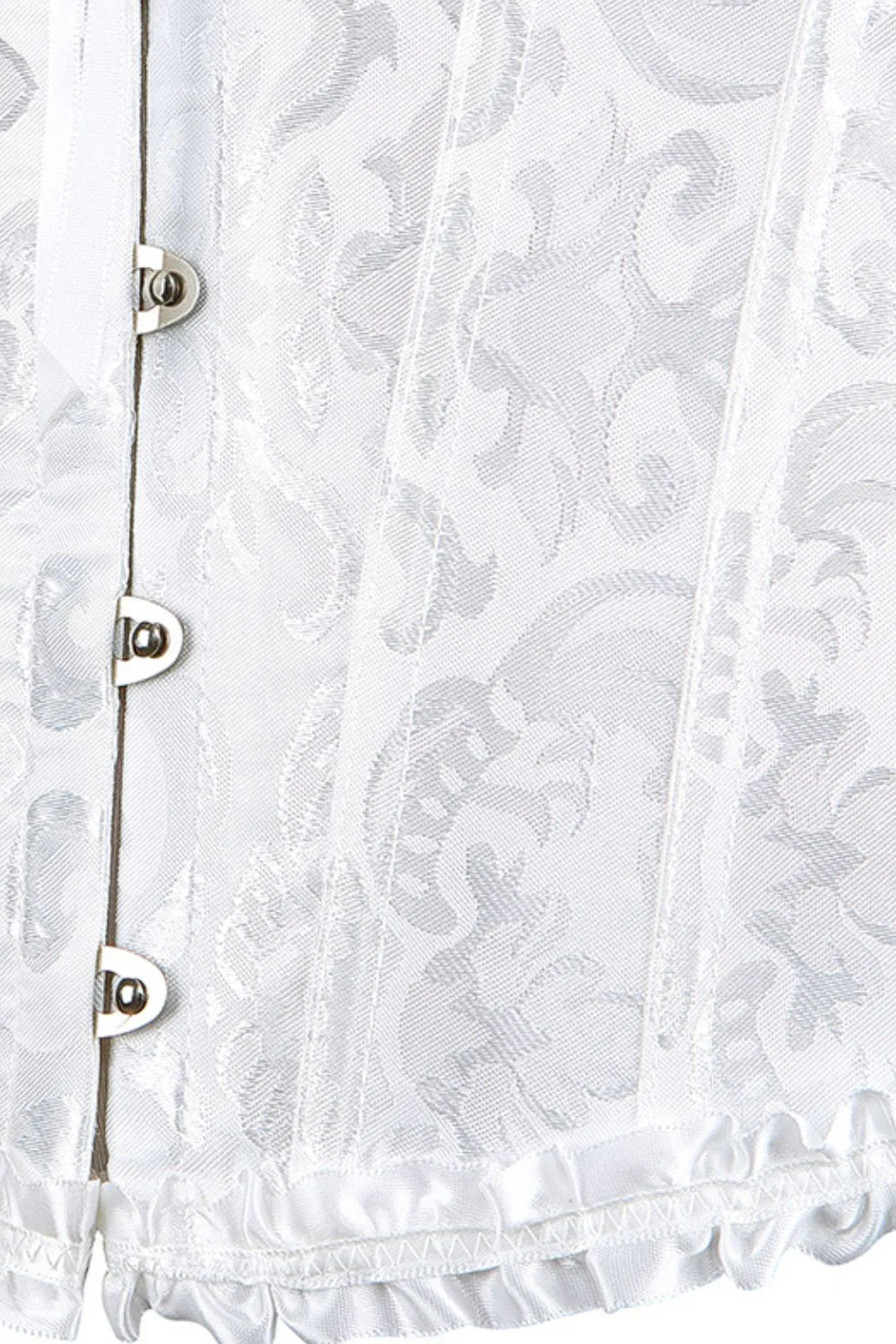 YesX Elegant White Brocade Corset - Image 6