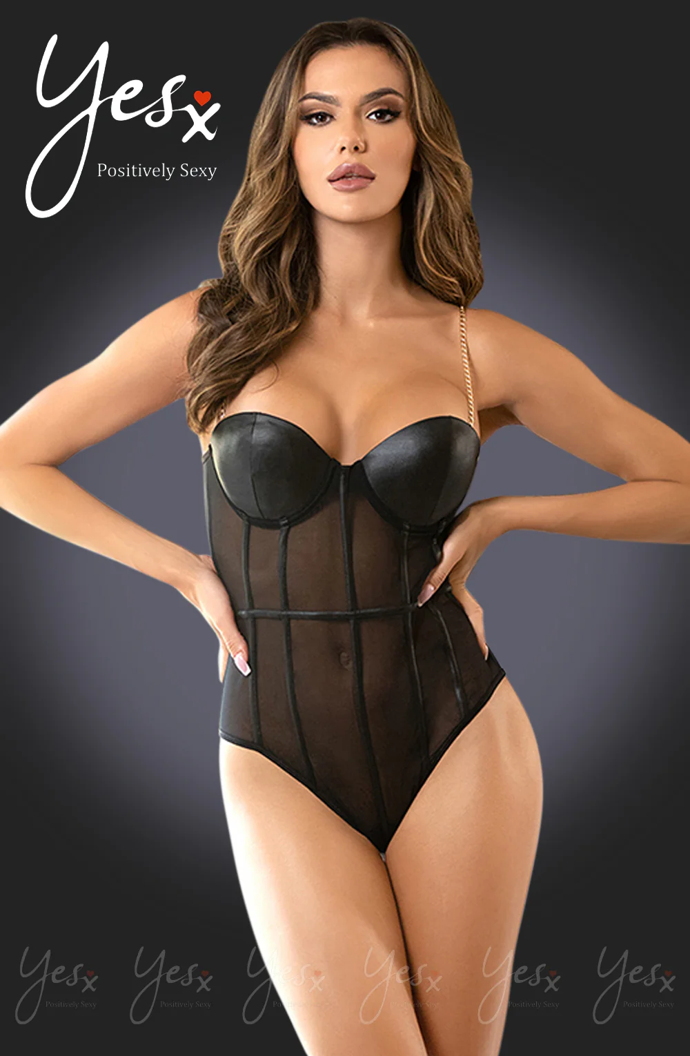 YesX Glam Bodysuit Black - Image 2