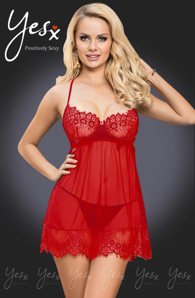 YesX Red Babydoll Set - Image 8