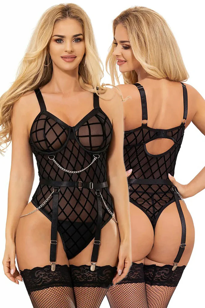 YesX YX846 Black Bodysuit
